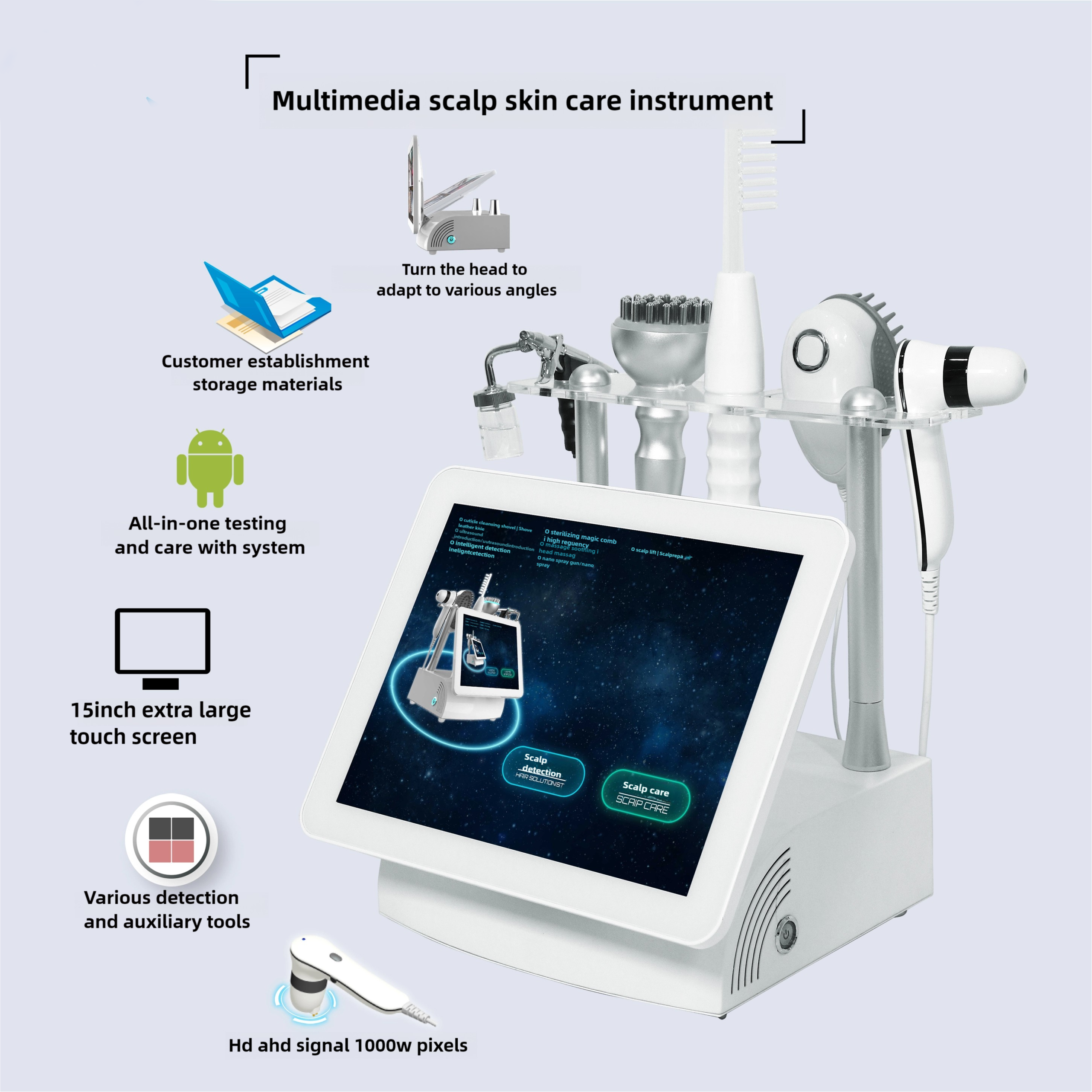 koopotech CGK-SA002 Intelligent Scalp Analysis and Micro-Current Therapy Device - Image 2