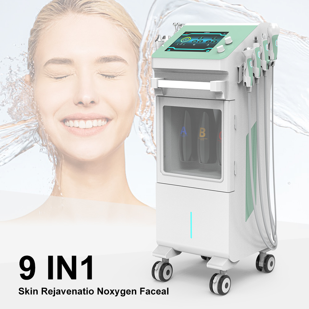 koopotech CGK-SA003 Hydro Oxygen Bubble Facial Beauty Machine 9In1 Multifunction Standing Aquafacial Gerat Skin Hydro Cleaning Beauty Device - Image 2