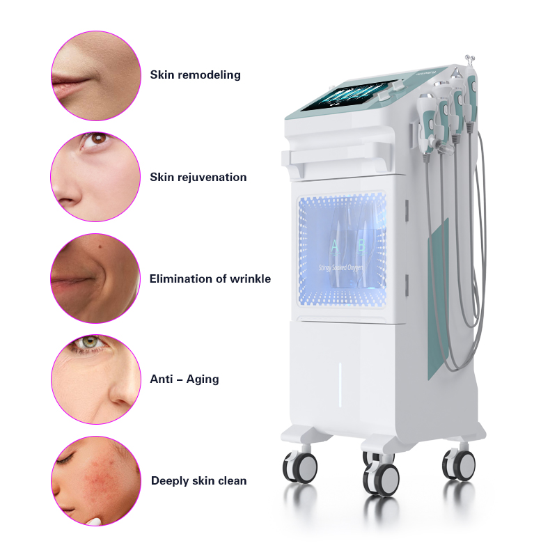 koopotech CGK-SA003 Hydro Oxygen Bubble Facial Beauty Machine 9In1 Multifunction Standing Aquafacial Gerat Skin Hydro Cleaning Beauty Device - Image 3