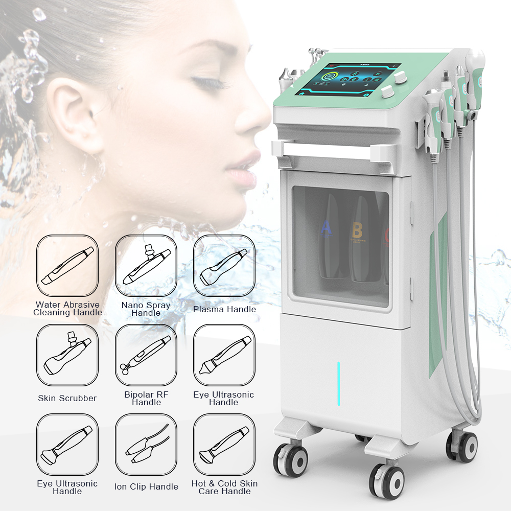 koopotech CGK-SA003 Hydro Oxygen Bubble Facial Beauty Machine 9In1 Multifunction Standing Aquafacial Gerat Skin Hydro Cleaning Beauty Device - Image 5