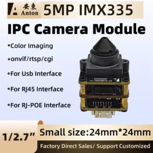 5MP IMX335 Color ONVIF Camera Module for Interface RJ-POE Interface RJ45 Interface USB Interface IPC Camera Color Surveillance