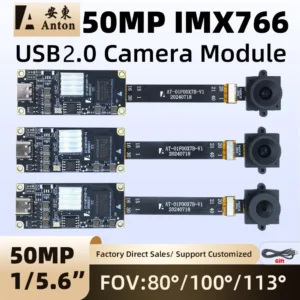 8160x6120 50MP HD 1/1.56-Inch IMX766 USB2.0/3.0 Camera Module FF Fov(D)113°/100°/82° MJPEG/YUY2 Plug and Play Type-c/5Pin Cable