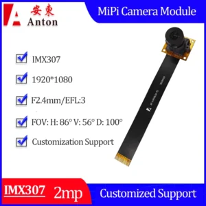 2MP 1080P cmos Sony IMX307 MiPi Camera Module F2.4 Fixed Focus 1920*1080P FOV D100° Color Image Webcam 24Pin FPC Cable Interface