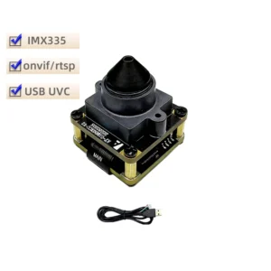 5MP ONVIF RTSP IP Camera Module IMX335 CMOS USB2.0 Color Webcam Surveillance UVC Driver-free 24x24mm for Industrial & Home