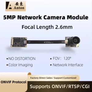 5MP HD Network Port 120° PoE capable Color Surveillance ONVIF Network Camera Module